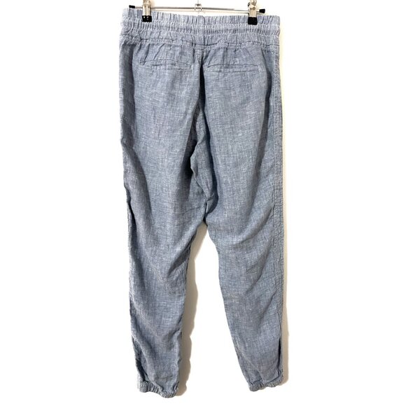 NEW Athleta Light Blue Chambray Cabo Linen Jogger Pants Size 0 - Picture 3 of 8